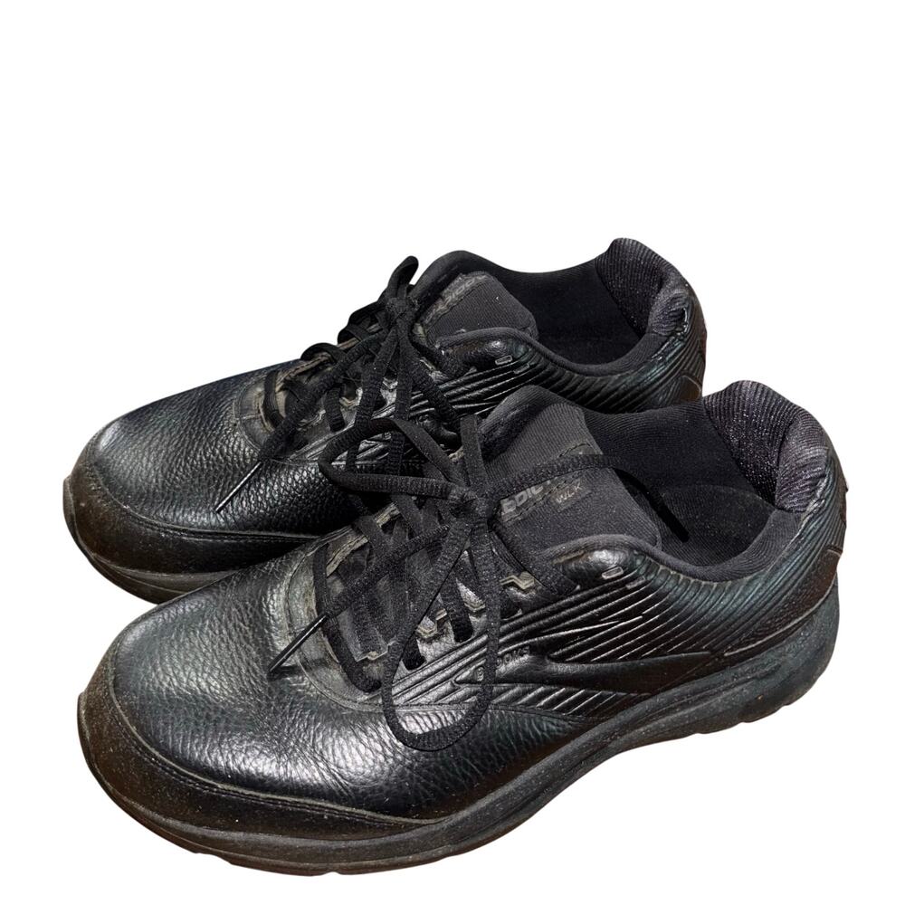 Brooks Addiction Walker 2 men’s black leather sneakers (size 8.5 4E extra wide)
